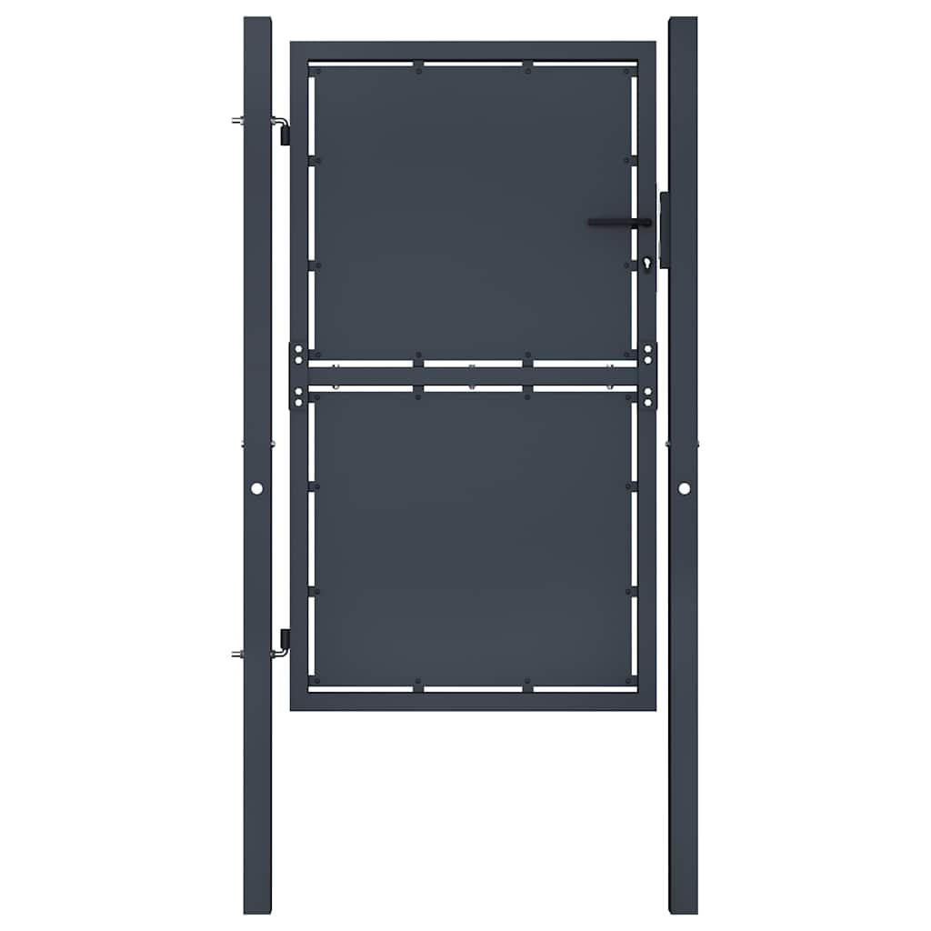 vidaXL Gartentor Grau 100x200 cm