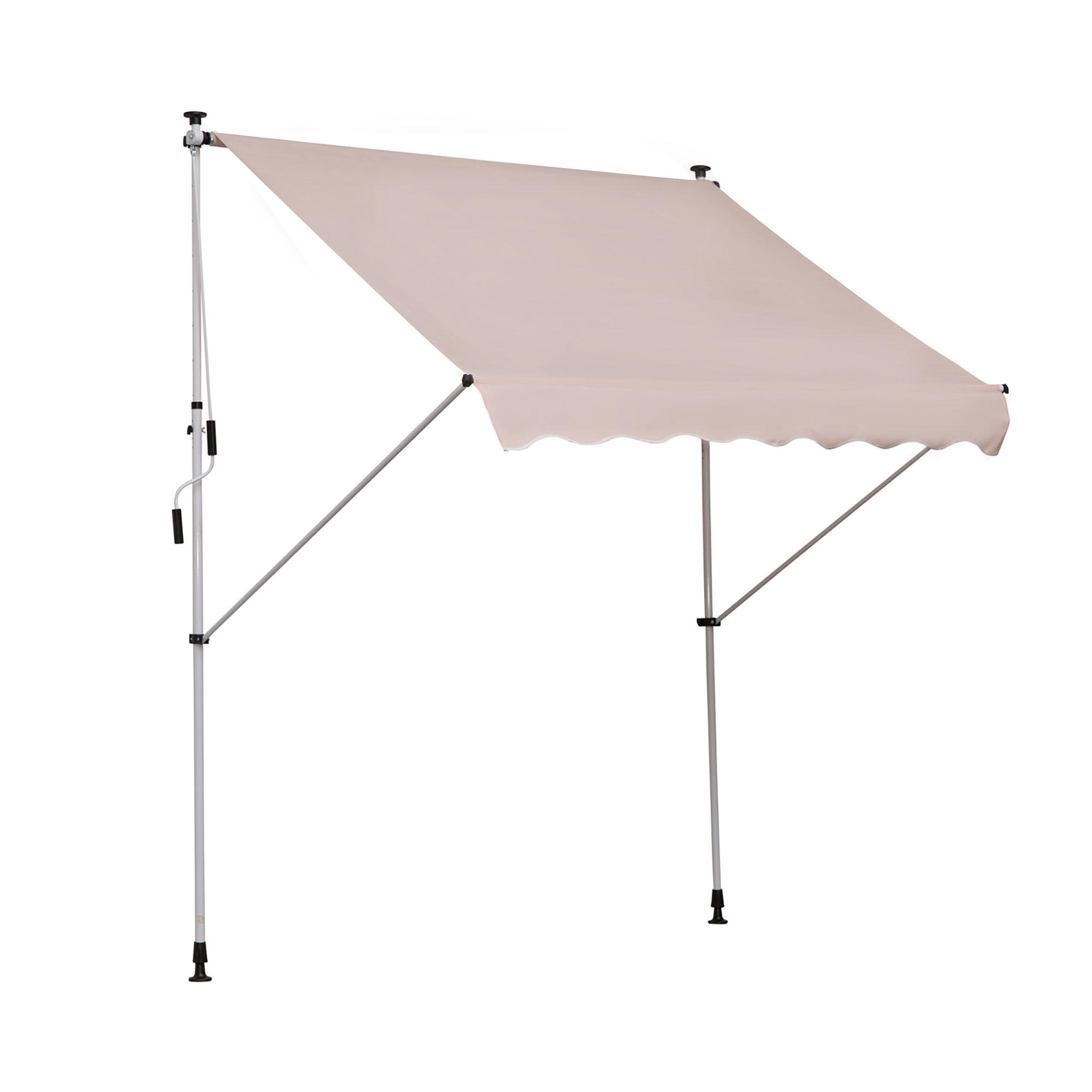 MARKISE, Blau+Weiß, Aluminium, Stahl, Polyester - Creme, Metall (150/280/200cm) - Outsunny