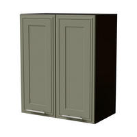 HÄNGESCHRANK Salo W3/60 Schwarz / Reed Green Matt 60 / 32,5 / 72cm - Schwarz/Grün, Holz/Holzwerkstoff (60/72/32.5cm) - Feldmann-Wohnen