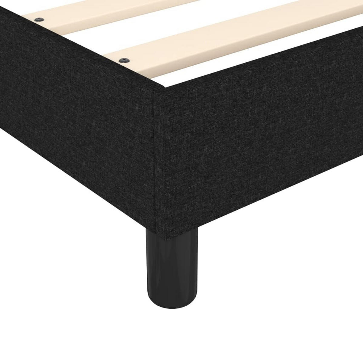 POLSTERBETT Quinlan 120/203 cm - Schwarz, Holzwerkstoff (120/200cm) - Nettlife