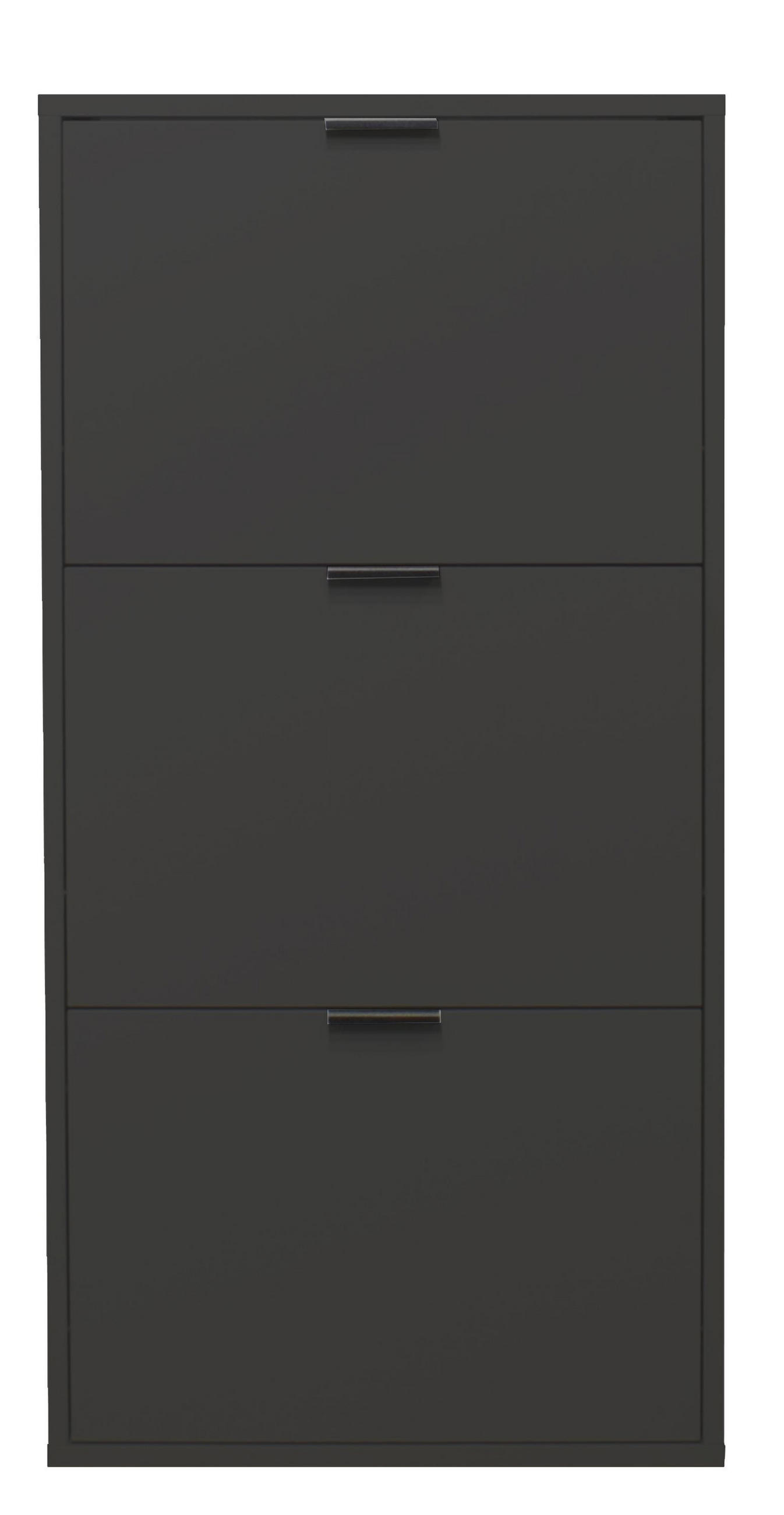 SCHUHSCHRANK Erna 61x25x126 Anthrazit matt Lack - Grau, Holzwerkstoff (61/126/25cm) - 58aufmkessel