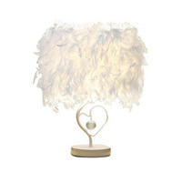 TISCHLEUCHTE Herzform Feder Romantisch - Weiß, Naturmaterialien (30/23/30cm) - Weltevree