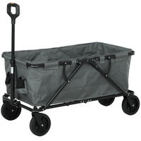 GARTENKARRE aus Polyester 100x55x56 cm in Dunkelgrau mit Faltbar - Dunkelgrau, Metall (55/56/100cm) - Modfu