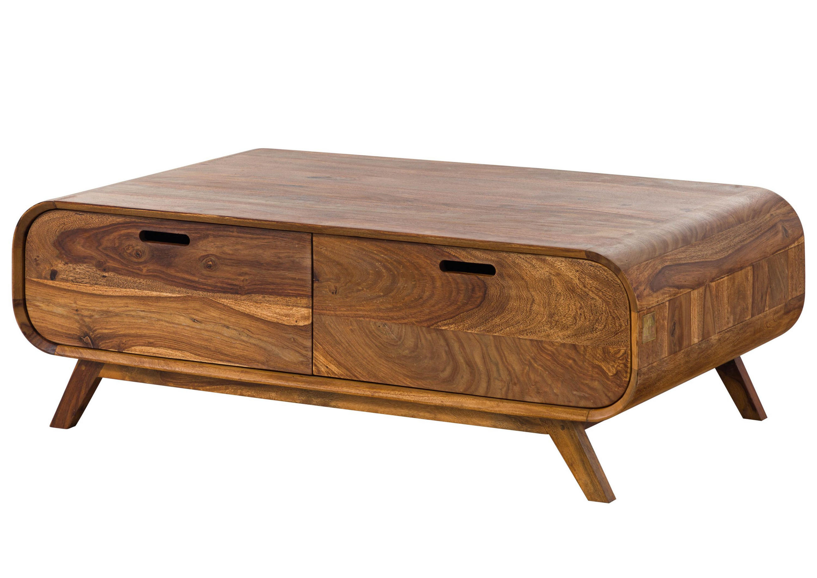 COUCHTISCH Sheesham 120x70x40 hellbraun lackiert MAILAND #135 - Braun, Holz (120/70/40cm) - Massivmoebel24
