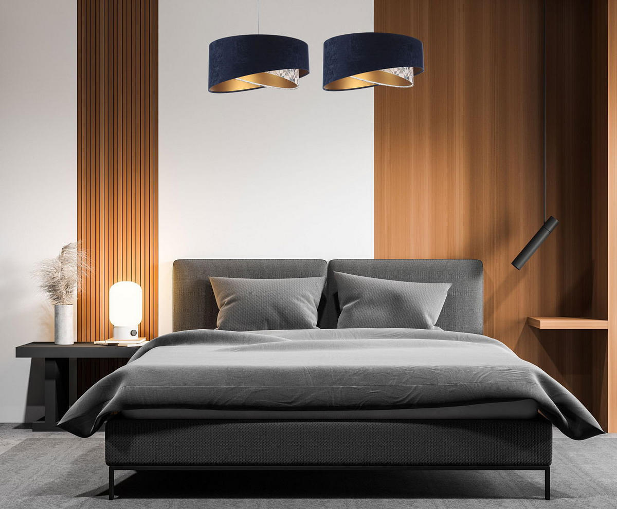 HÄNGELEUCHTE Blau 50/23 cm - Beige, Kunststoff (50/1/23cm) - ONZENO