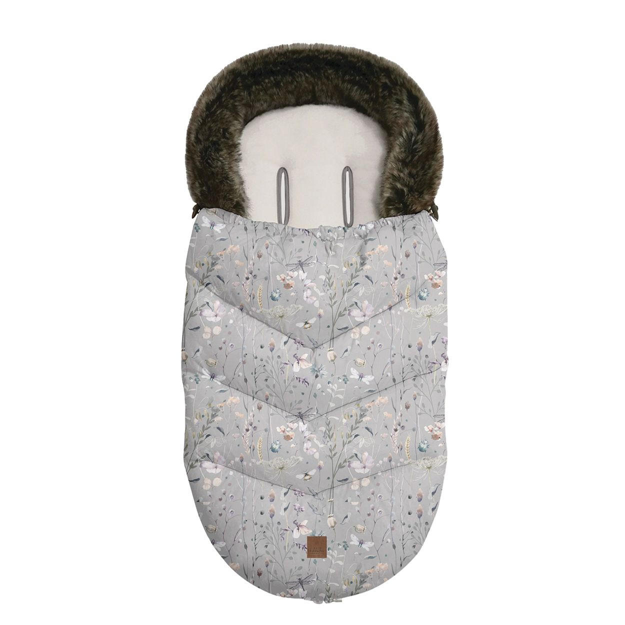 FUSSSACK Luxury hellgrau Fleecefutter, wasserabweisend, Reißverschluss und Fußabdeckung - Türkis, Textil (45/10/85cm) - Kikka boo