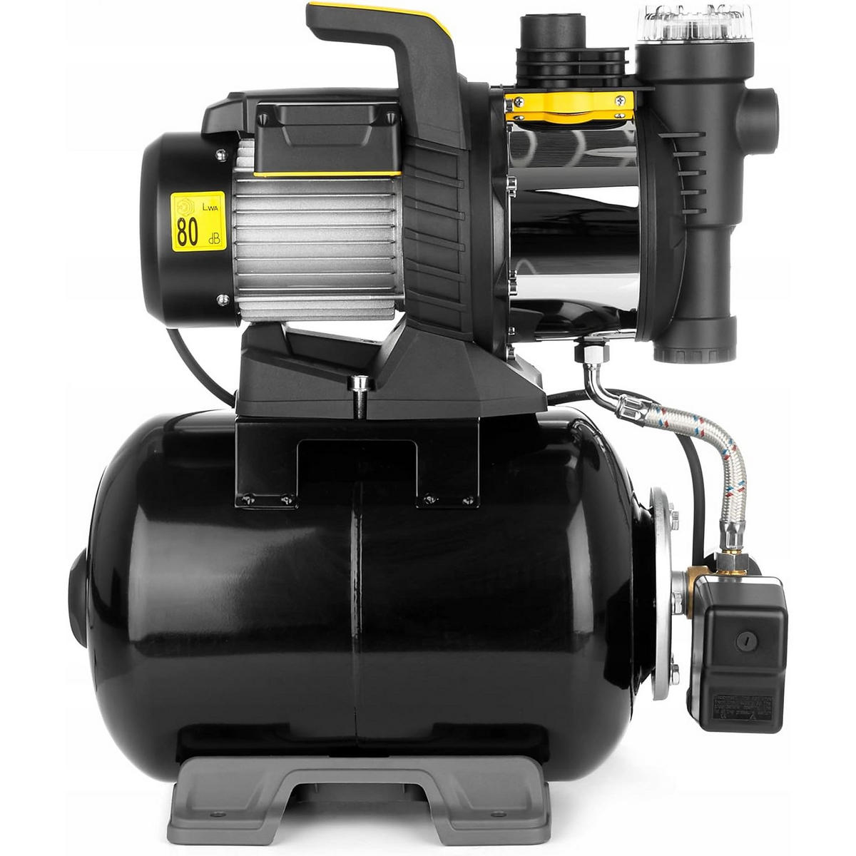 HAUSWASSERWERK 900W Stanley SXGP900XFBE, 3300l/h, 42m Förderhöhe, 24L Tank, Gartenpumpe, Wasserwerk, Druckpumpe, Haus, Brunnen - Schwarz, Kunststoff/Metall (32.4/50.2/57.2cm) - Stanley