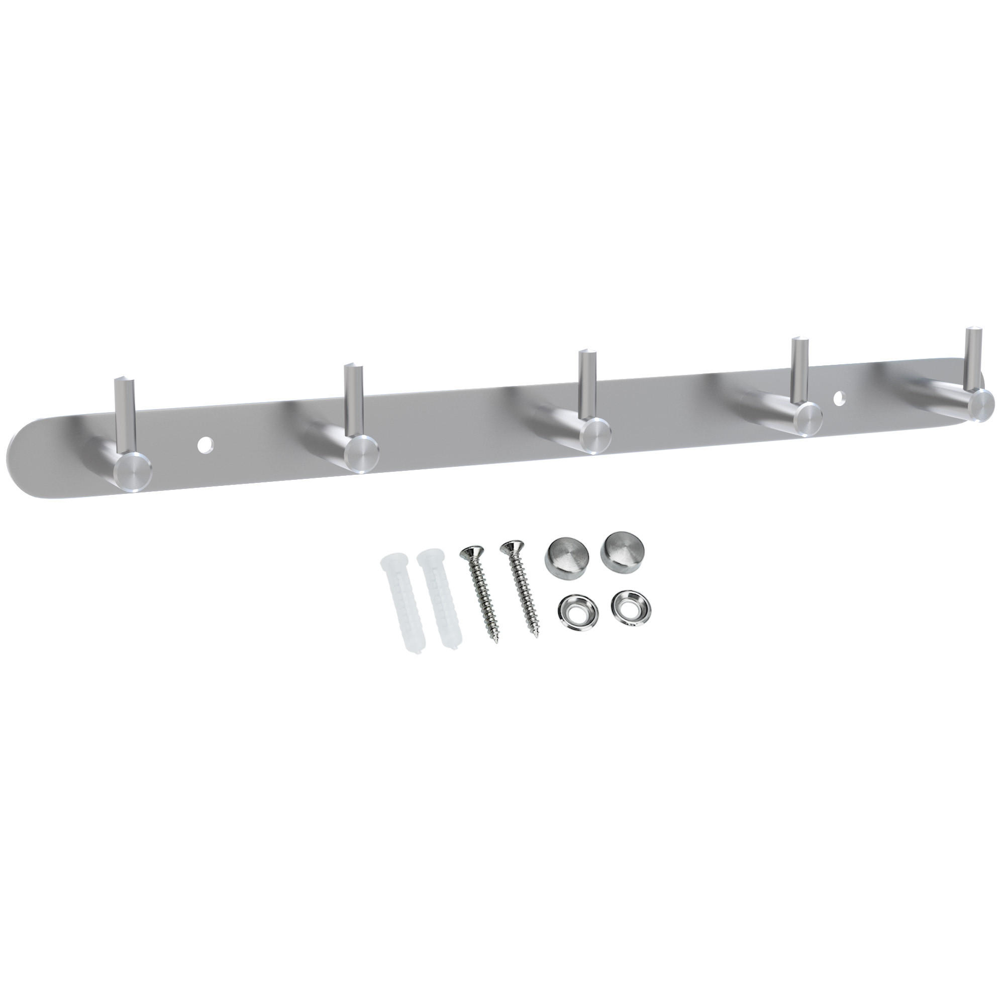 Intirilife Hakenleiste Silber 4.2x4.2x38.1 cm