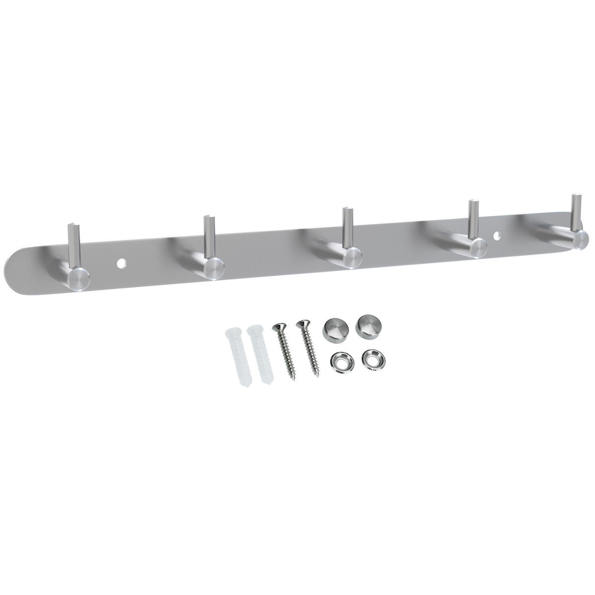 HAKENLEISTE 38.1/4.2/4.2 cm - Silberfarben, Metall (4.2/4.2/38.1cm) - Intirilife