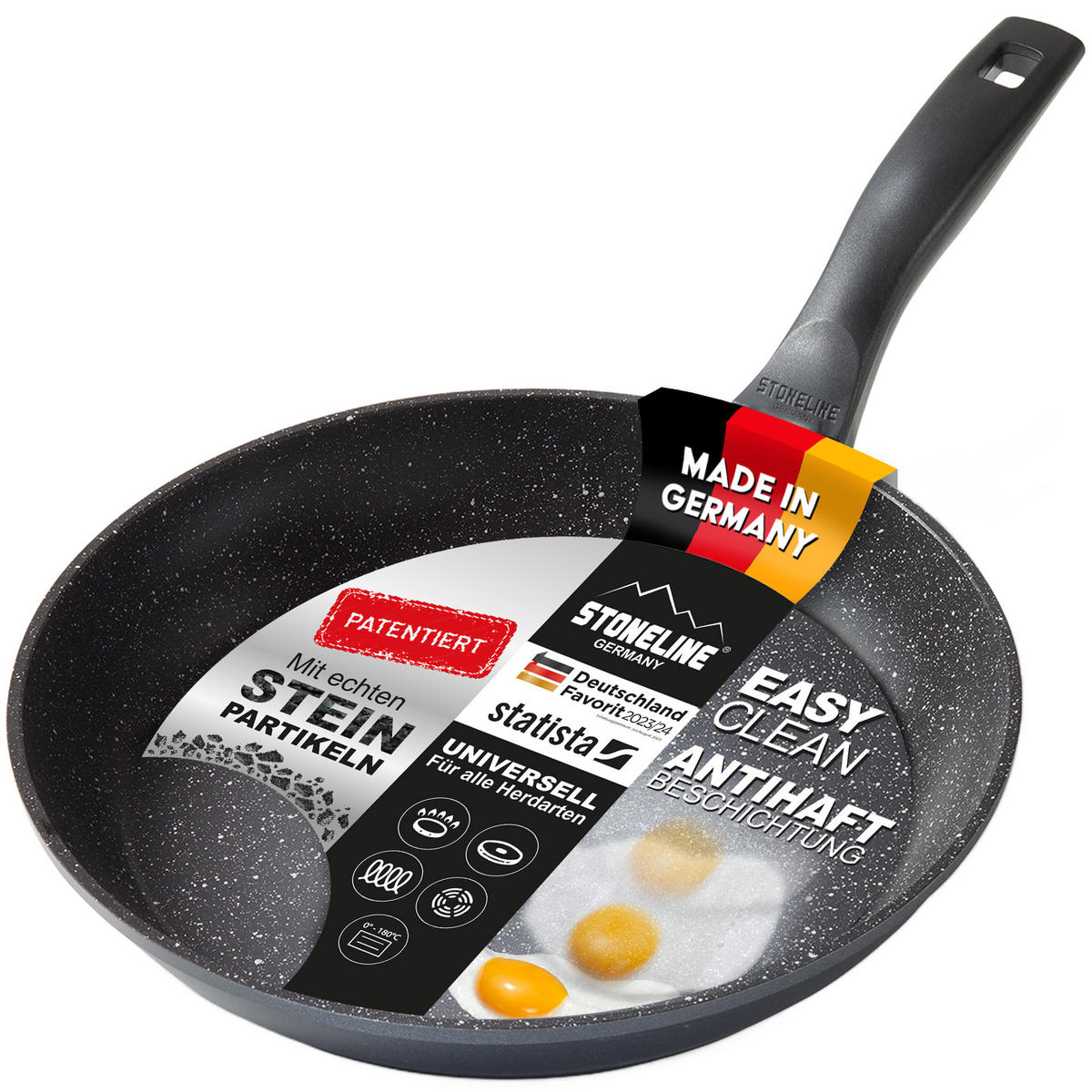 BRATPFANNE 28cm - Grau, Metall (28cm) - Stoneline