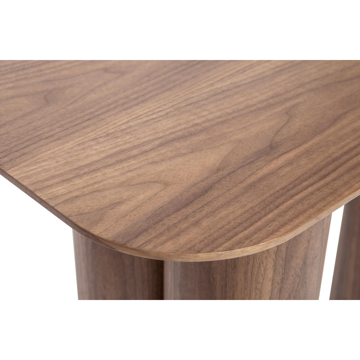 KONSOLE Dunkles Holz B100 cm FOLEEN - Walnussfarben, Holz (100/40/75.7cm) - Miliboo