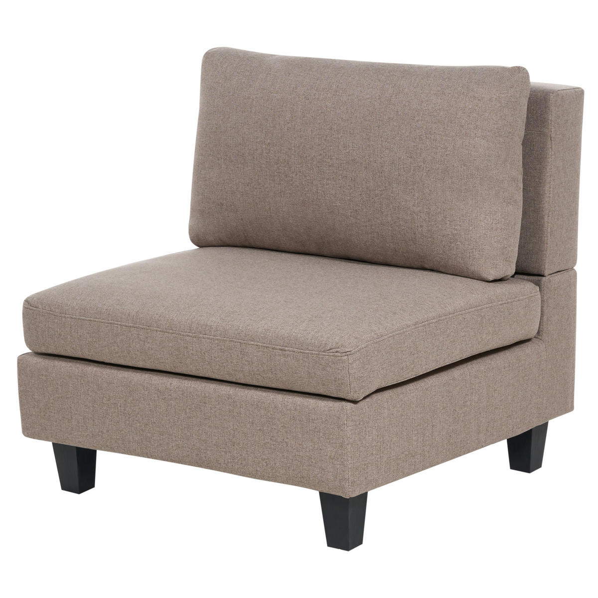 COLȚAR modul cu 5 locuri pe partea dreaptă maro textil cu otomană Unstad - maro/negru, material textil (228/228cm) - Beliani