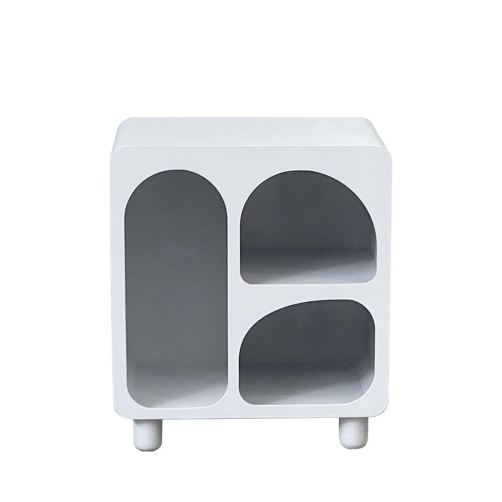 NACHTTISCH mit 3 Fächern aus Holz - Richie - Weiß - Weiß, Holz (44/50/30cm) - Drawer