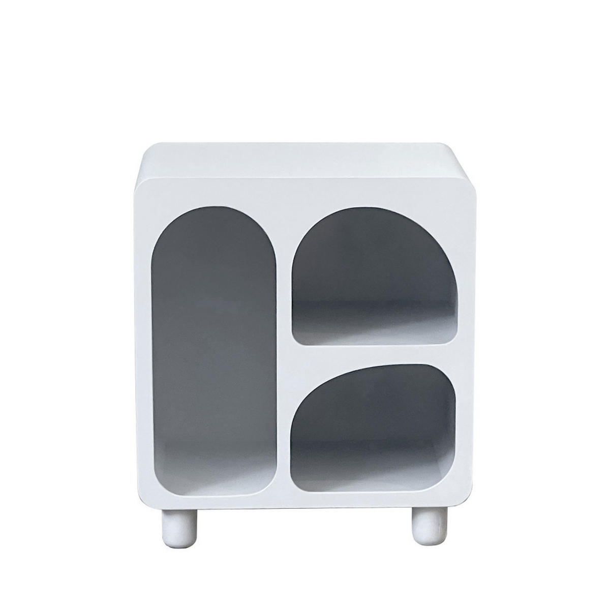 NACHTTISCH mit 3 Fächern aus Holz - Richie - Weiß - Weiß, Holz (44/50/30cm) - Drawer