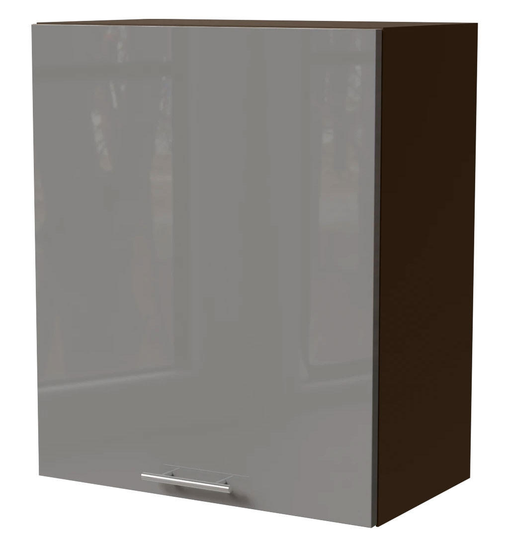 Feldmann-Wohnen Küchenhängeschrank Grau, Dunkelgrau 60x72x32.5 cm