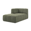 SOFAELEMENT Links Bouclé Stoff Grün - Schwarz/Olivgrün, Holzwerkstoff/Kunststoff (101/77/175cm) - Makamii