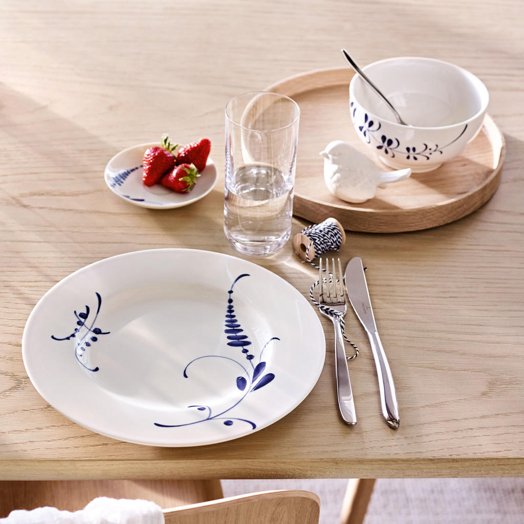 SPEISETELLER Vieux Luxembourg Brindille weiß-blau ø 27,1 cm 6er Set - Blau/Weiß, Keramik (27.1cm) - Villeroy & Boch