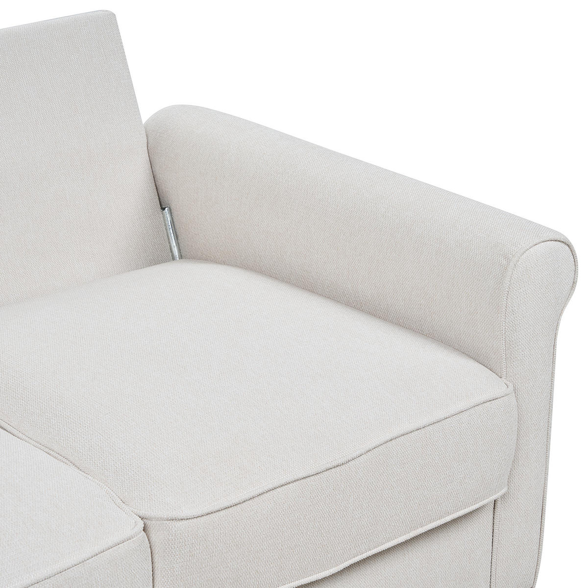 2-SITZER-SOFA Stoff helles Beige Ronneby - Hellbraun/Beige, Textil (140/88/78cm) - Beliani