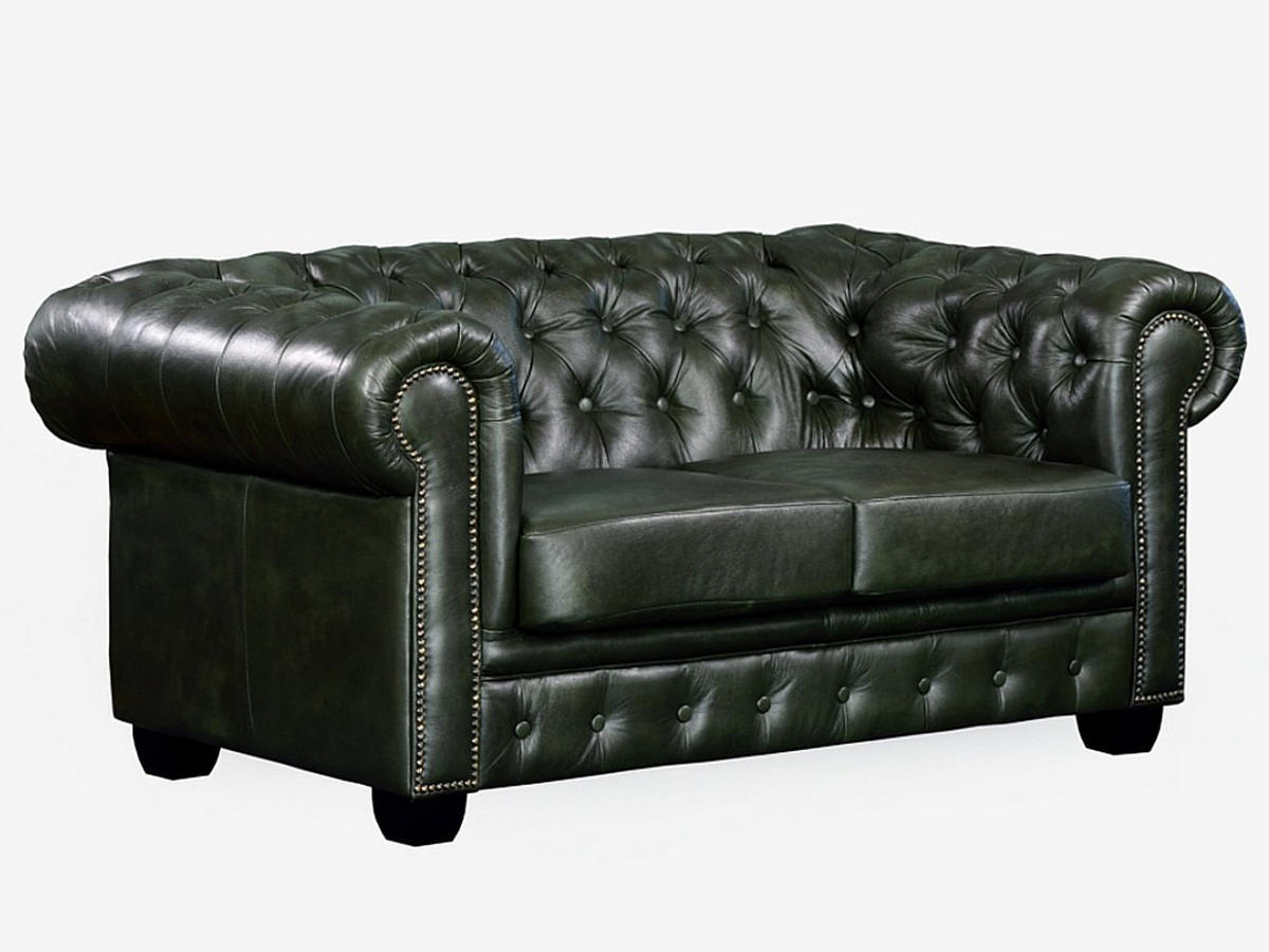 COUCHGARNITUR - 5 Personen - Leder - Tannengrün - BRENTON - Waldgrün, Leder (201/73/96cm) - Vente-Unique