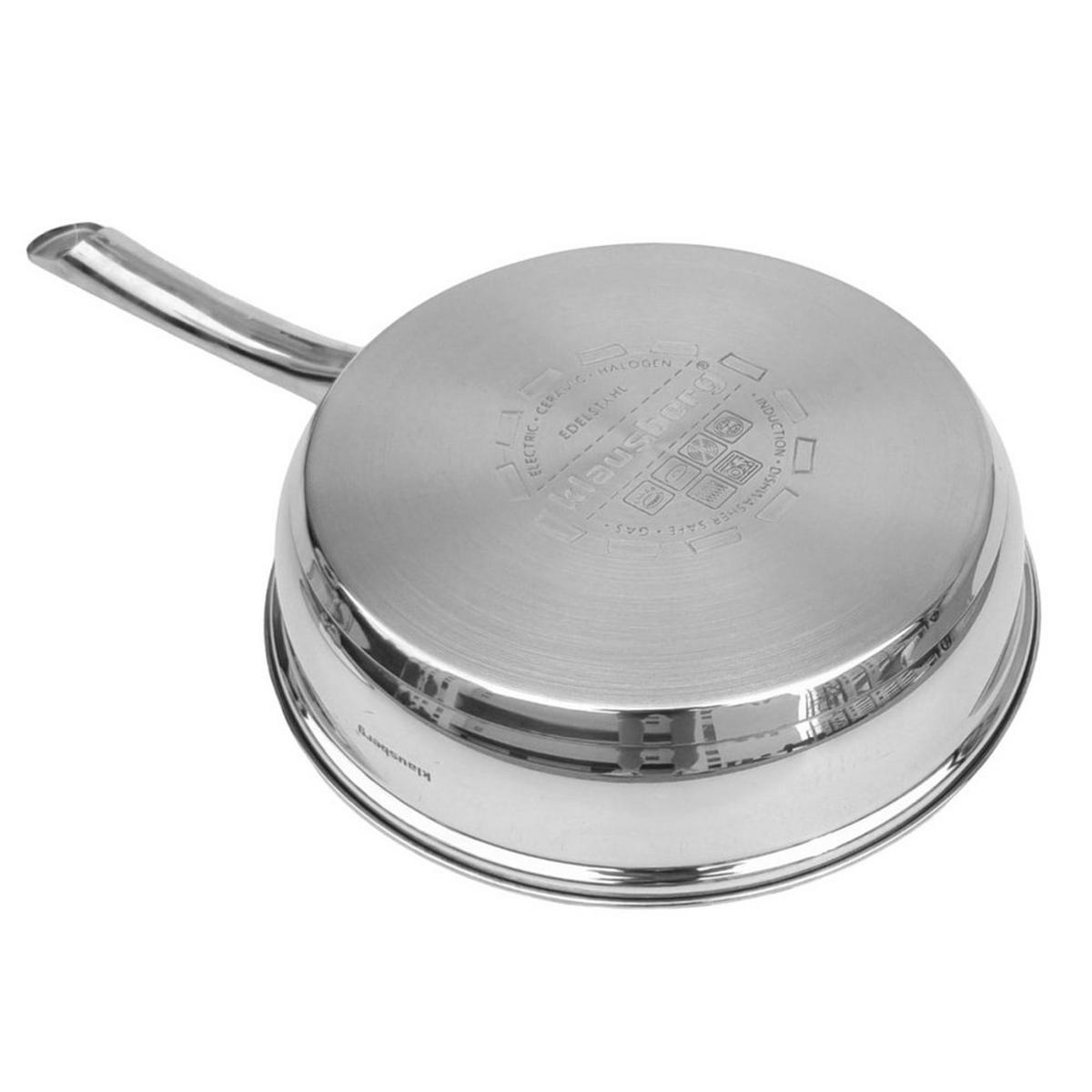 EIERPFANNE Silber 24/24/6 cm KB7607 - Silberfarben, Metall (24cm) - Klausberg 