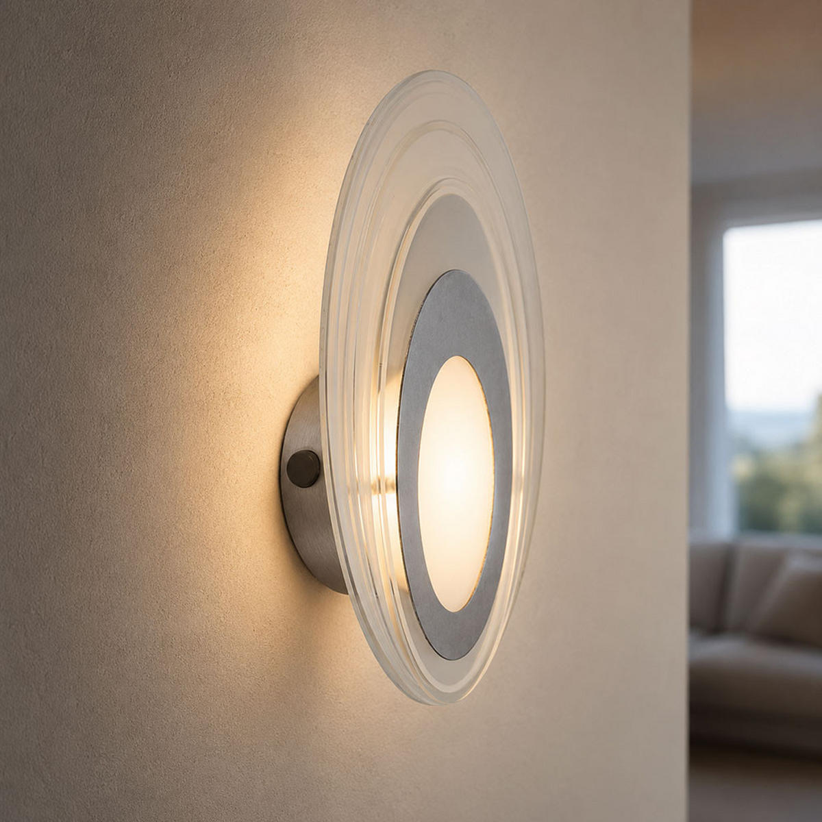 LED WANDLEUCHTE Aluminium Silber Satiniert - Silberfarben, Metall (16/5.5/28cm) - Esto