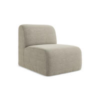 SOFAELEMENT Bouclé Stoff Grau - Taupe/Schwarz, Holzwerkstoff/Kunststoff (70/75/94cm) - LaMiaSofa