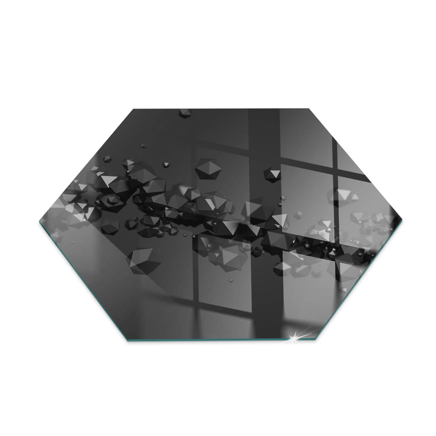 ArtPrintCave Glasplatte Schwarz 40x40x0.4 cm