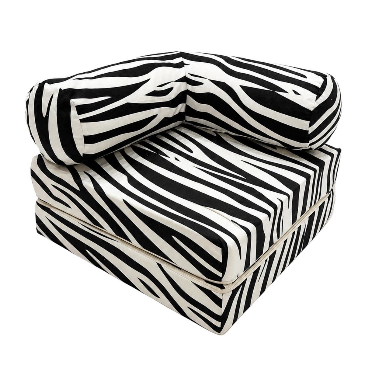 MODULARES Kindersofa Zebra – weiches Spielsofa zum Spielen und Entspannen - Weiß, Textil (142/25/71cm) - Bees & Blooms