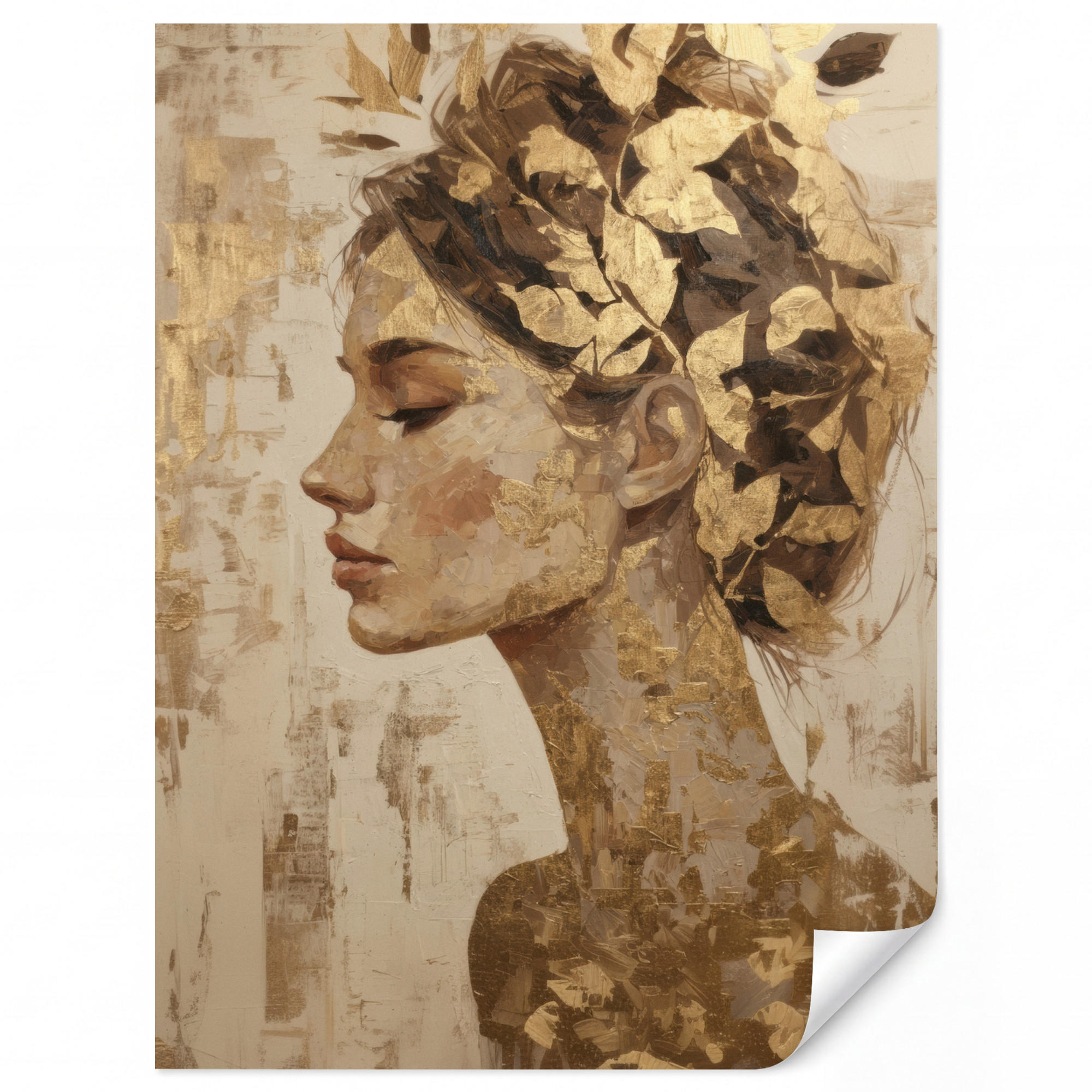 OnlyWow Tapete Gold 160x220 cm