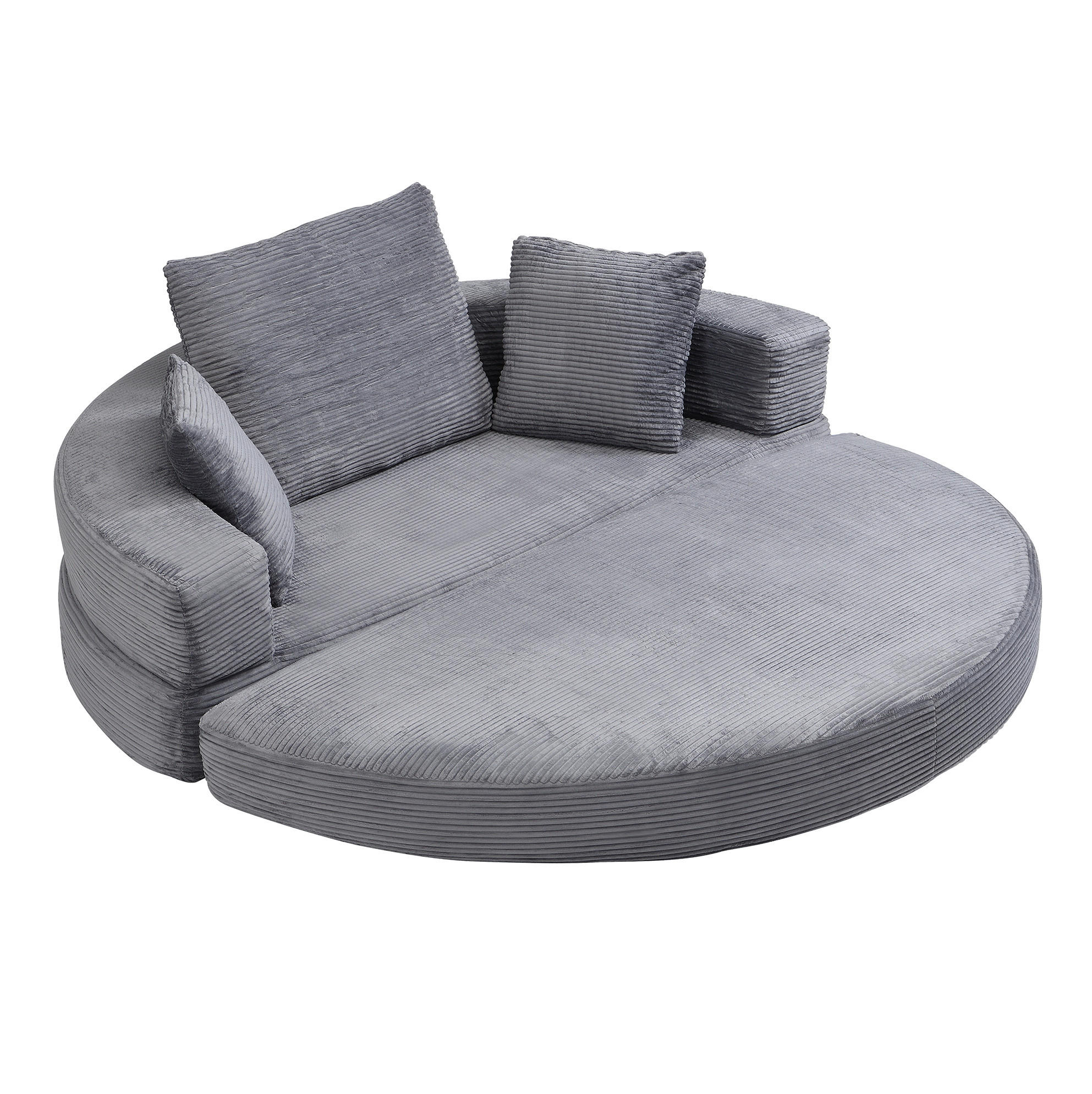 SCHLAFSOFA 173/88/60 cm in Grau – faltbar mit 173/153 cm Liegefläche - Grün, Textil (176/40/173cm) - BEAOK