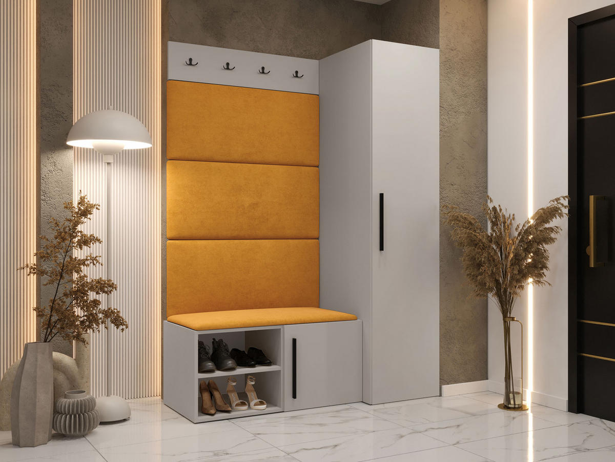 GARDEROBEN-SET Medi II - Kaschmir/Schwarz, Holzwerkstoff/Kunststoff (40/191/50cm) - MIRJAN24