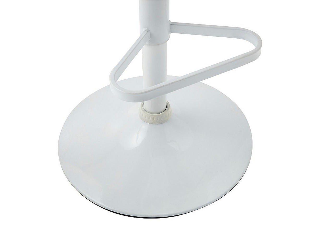 2‑ER Set Barhocker - Textilstoff & Metall - Höhe verstellbar - Creme - DORALIZ - Creme, Textil (52/105/54cm) - Vente-Unique