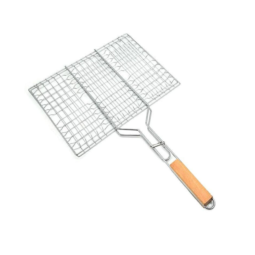 GRILLZANGE, Silber, Edelstahl, 34 x 22 cm - Silberfarben, Metall (34cm) - Weltevree