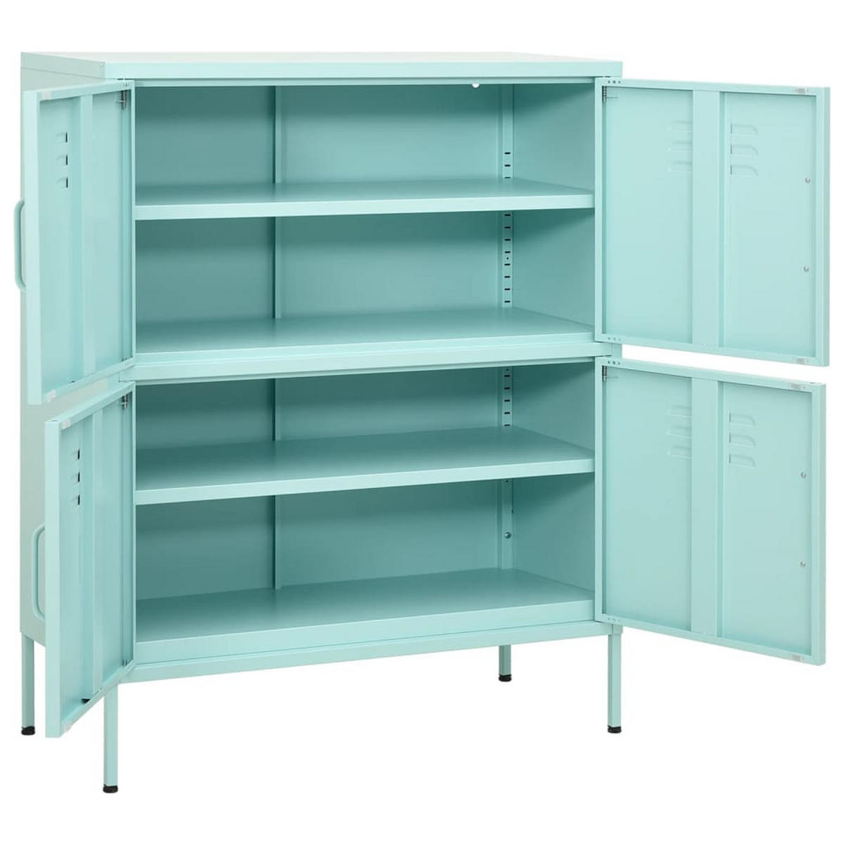 LAGERSCHRANK Minzgrün 80/35/101,5 Cm Stahl - Mintgrün, Metall (80/101.5/35cm) - vidaXL