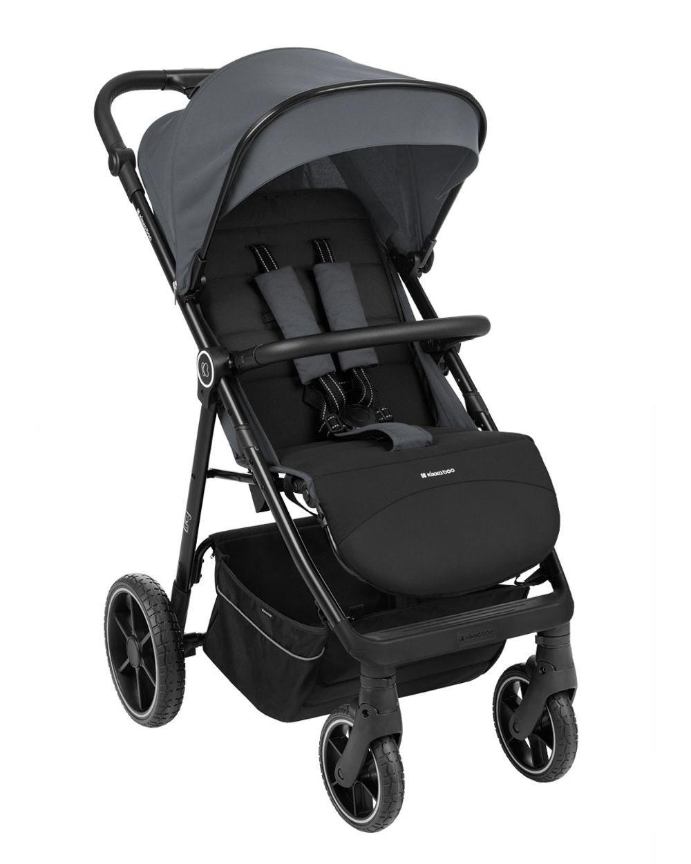 BUGGY Lucy Gurt grau Rückenlehne verstellbar Federung Hinterradbremse - Grau, Metall (74/54/104cm) - Kikka boo