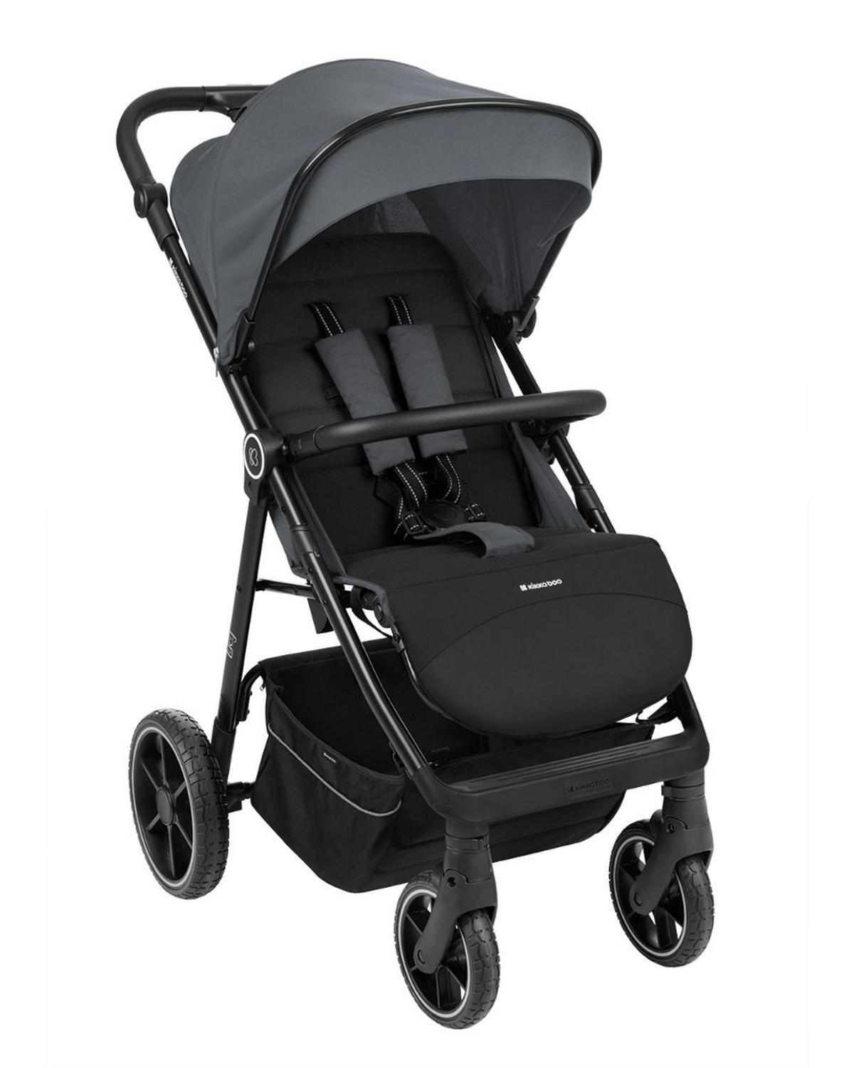 BUGGY Lucy Gurt grau Rückenlehne verstellbar Federung Hinterradbremse - Grau, Metall (74/54/104cm) - Kikka boo