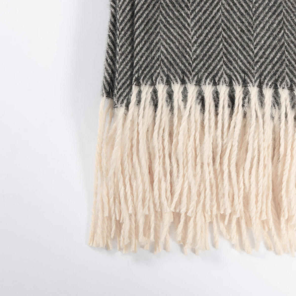 WOLLDECKE MILA - Farbe: Anthrazit, Größe: 140 x 200 cm - Anthrazit, Kunststoff (140/200cm) - Home Deluxe