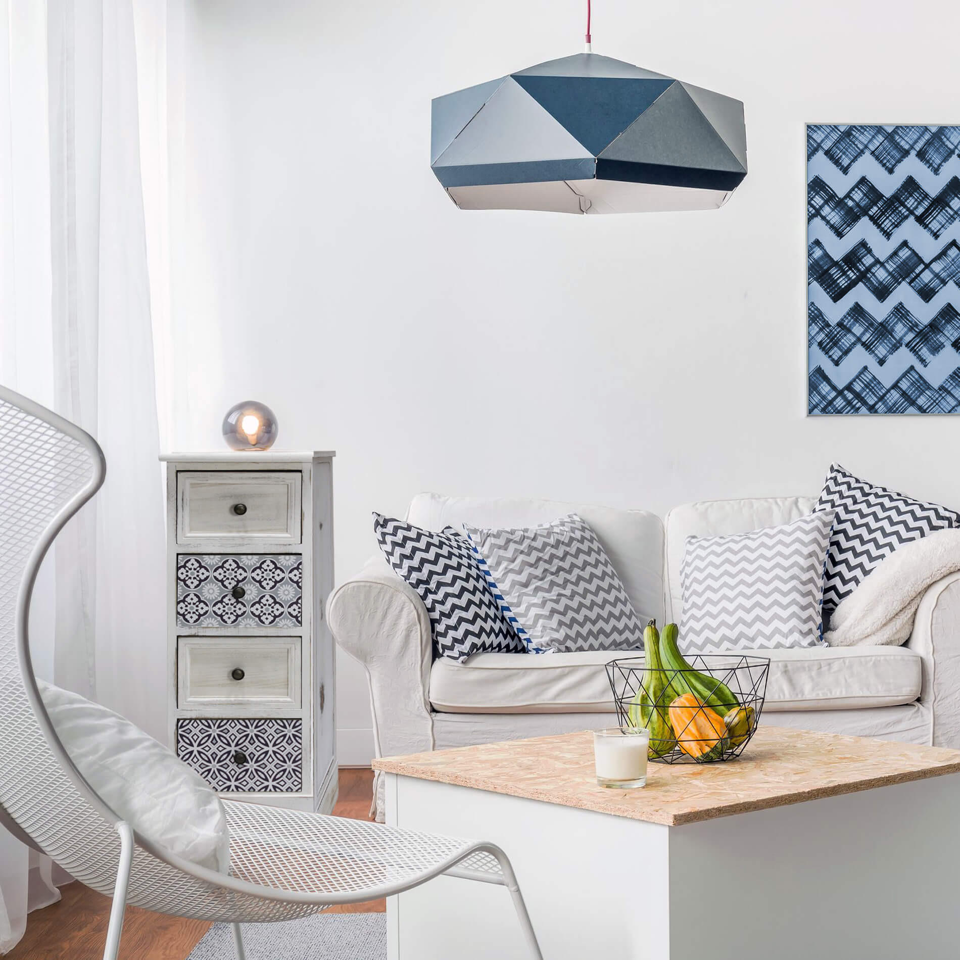 KOMMODE Weiß 25/30/76 cm - Weiß, Holz (25/76/30cm) - Mobili Rebecca