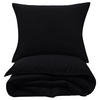 BETTWÄSCHE Biber 135x200 Schwarz Uni Flanell Winter Bettbezug - Made in Germany - Schwarz, Textil (135/200cm) - Carpe Sonno
