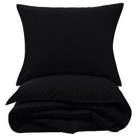 BETTWÄSCHE Biber 135x200 Schwarz Uni Flanell Winter Bettbezug - Made in Germany - Schwarz, Textil (135/200cm) - Carpe Sonno