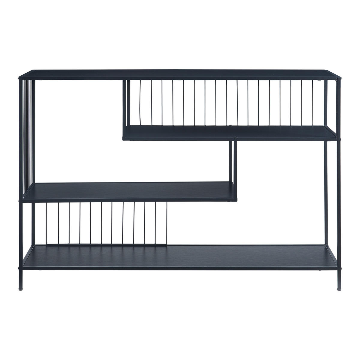 BEISTELLTISCH Oxelösund - Schwarz, Holzwerkstoff/Metall (120/33/80cm) - [en.casa]