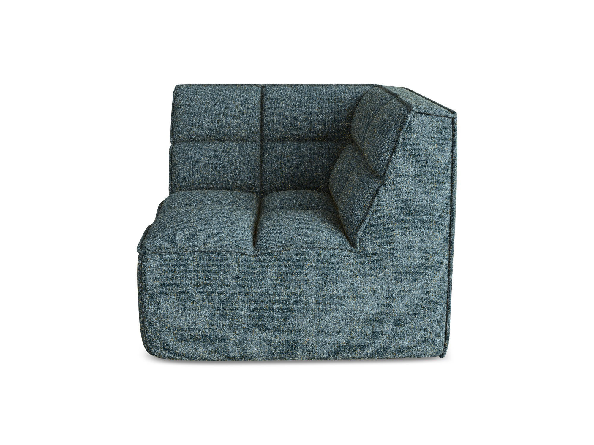 SOFAELEMENT Strukturstoff Stoff Blau - Blau/Blaugrau, Kunststoff/Textil (98/75/98cm) - Makamii