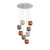 GALERIELEUCHTE Velo 8-flammig Mehrfarbig Ø 20cm - Multicolor/Weiß, Glas (20/20/20cm) - s.luce