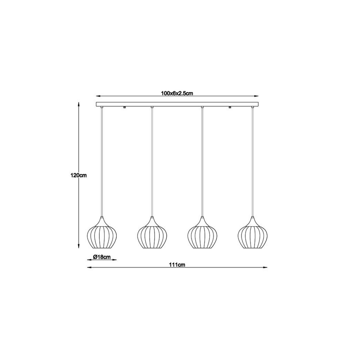 LED HÄNGELEUCHTE Glas bunt Schwarz - Schwarz, Glas (111/18/120cm) - Globo Lighting