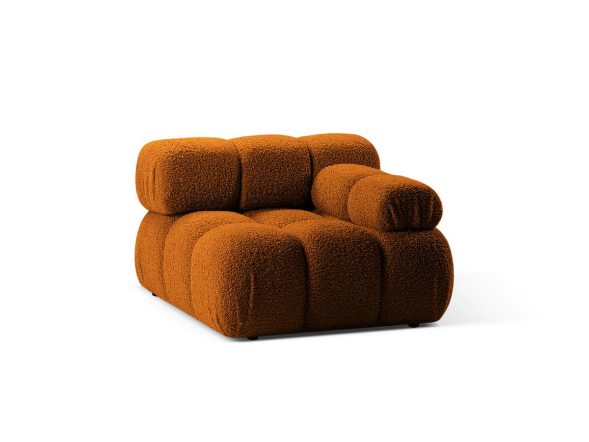 MODUL rechts Bellis aus Boucle ziegelrot - Orange, Textil (94/70/94cm) - Micadoni