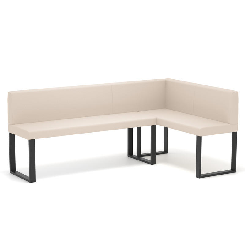 ECKBANK rechts SANA U Kunstleder glatt, 142/196 cm Beige - Beige, Kunststoff/Textil (142/196cm) - Idohome