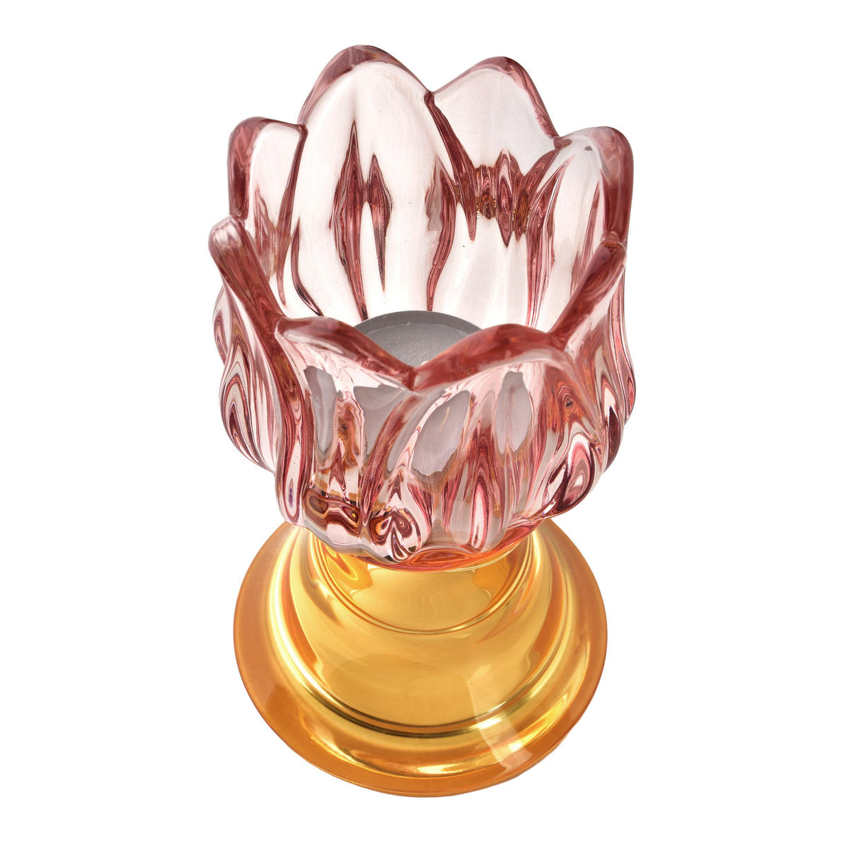 KERZENHALTER Julietta violett 7.5/7.5/12.5 cm Glas - Violett, Glas (7.5/12.5/7.5cm) - Mondex