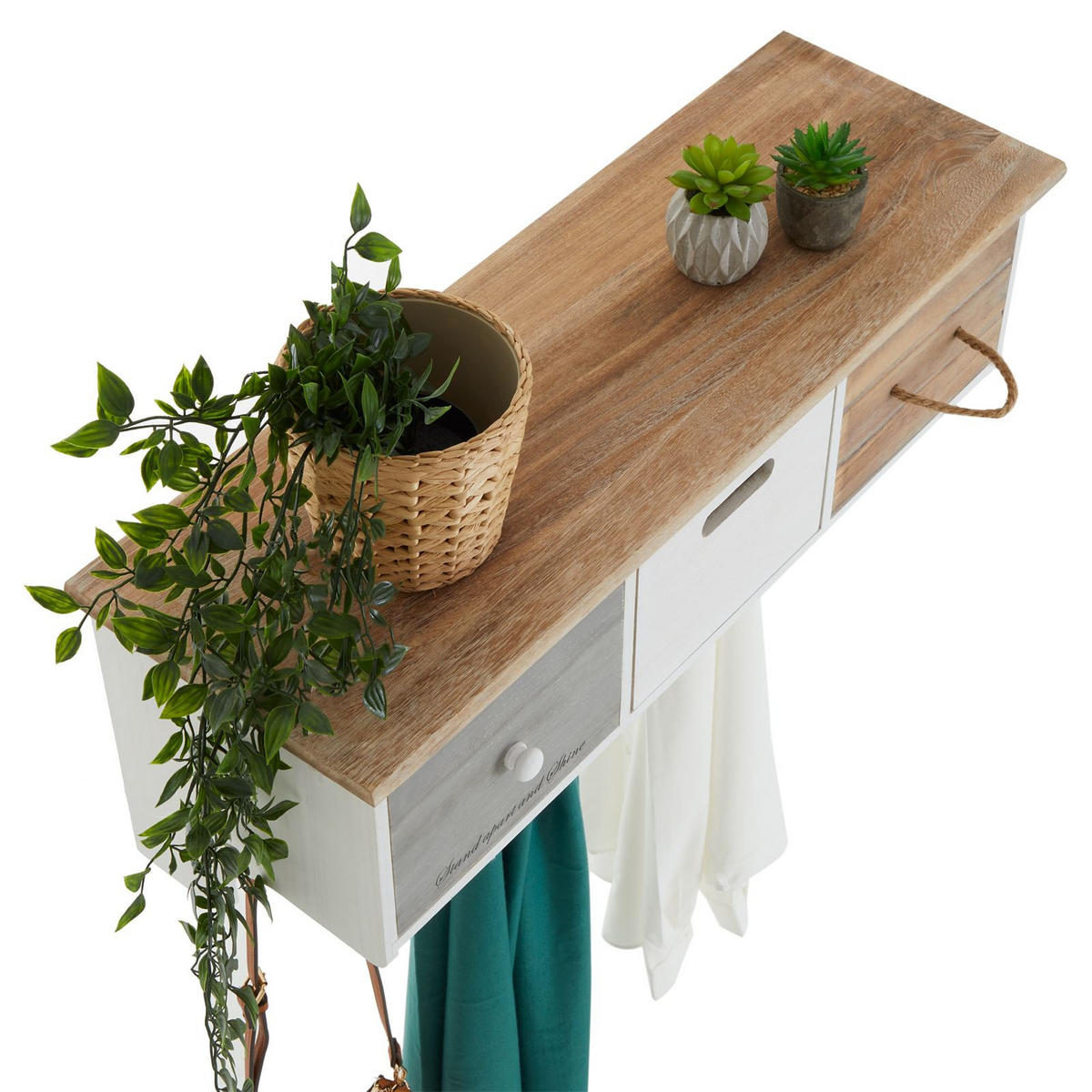 WANDGARDEROBE SALVA - Weiß, Holz (73/28/25cm) - CARO-Möbel