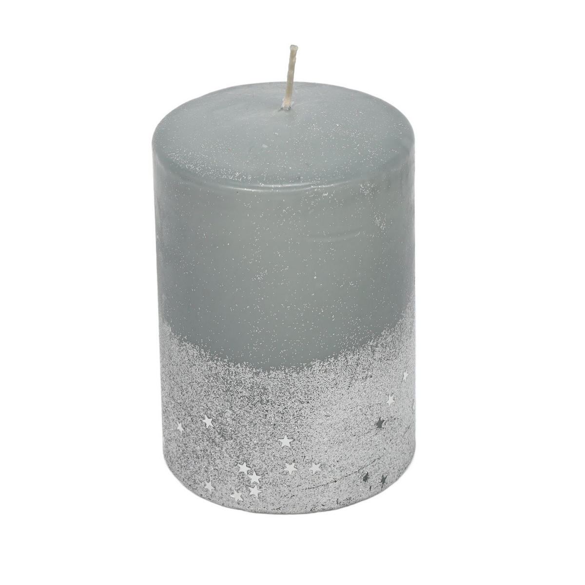 DEKOKERZE Gradient-Optik 10/10/15 cm - Grau, Paraffin (10/15/10cm) - Atmosphera Createur d´interieur
