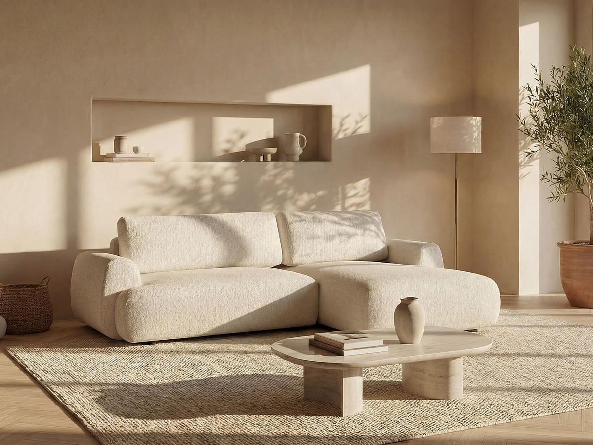 SCHLAFSOFA - 4 Personen-Sitzer - Stoff - Beige - - Beige, Textil (270/81/167cm) - Vente-Unique